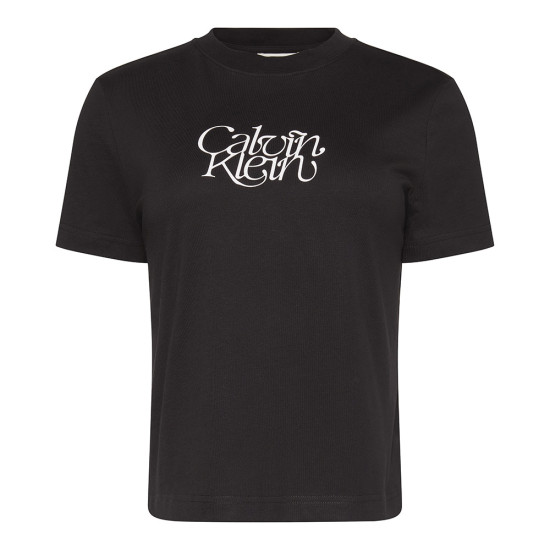 Calvin Klein Γυναικεία κοντομάνικη μπλούζα Script  Logo Graphic Slim T-Shirt